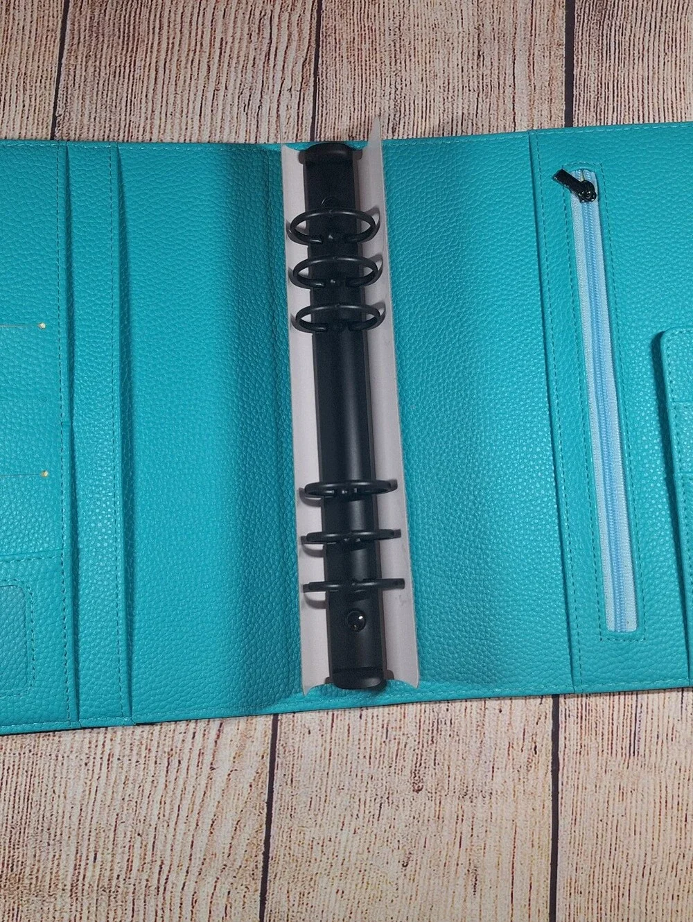 A5 Planner, Turquoise Planner with Black Rings, Teal A5 Budget Binder, A5 Binder